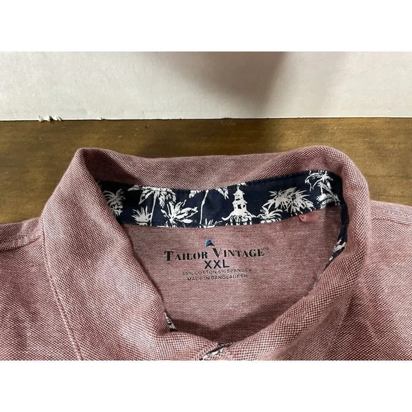 Taylor Vintage Shirt Mens 2XL Red Golf Polo Short Sleeve Casual Adult - Picture 3 of 7